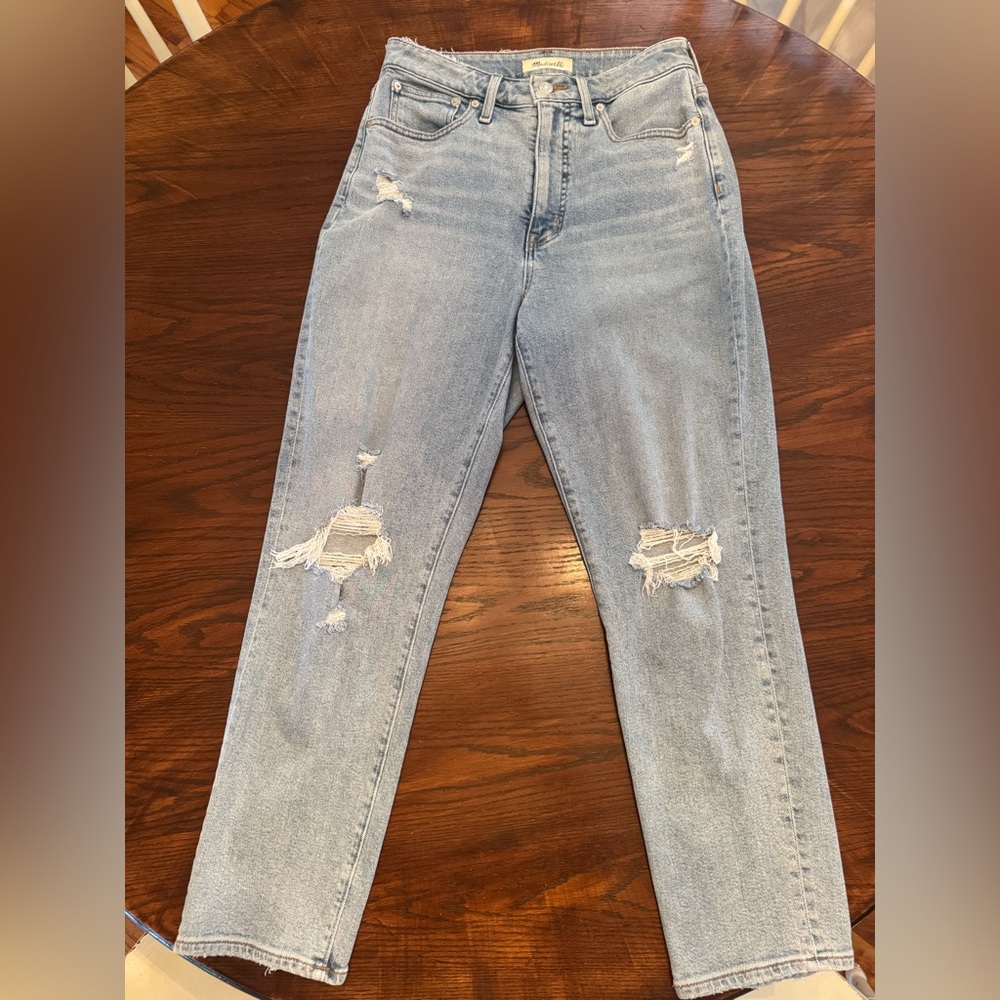 Madewell curvy mom Jean 28 in Lowden wash